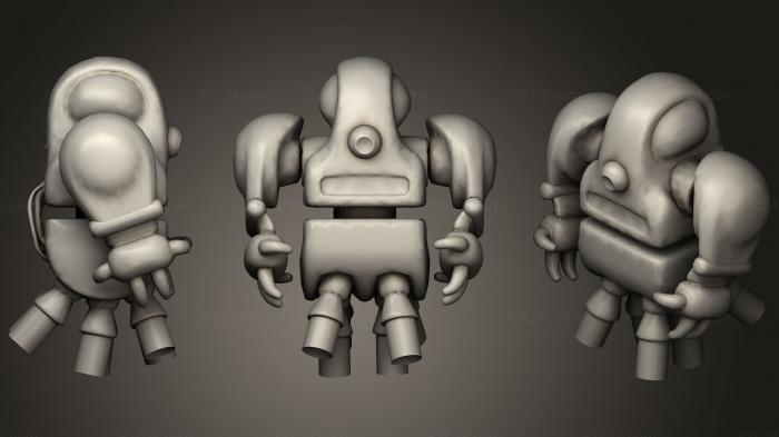 Figurines simple (Funny robot, STKPR_1424) 3D models for cnc